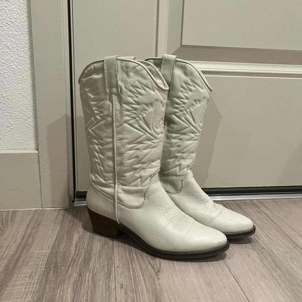 Women's White Western Boots